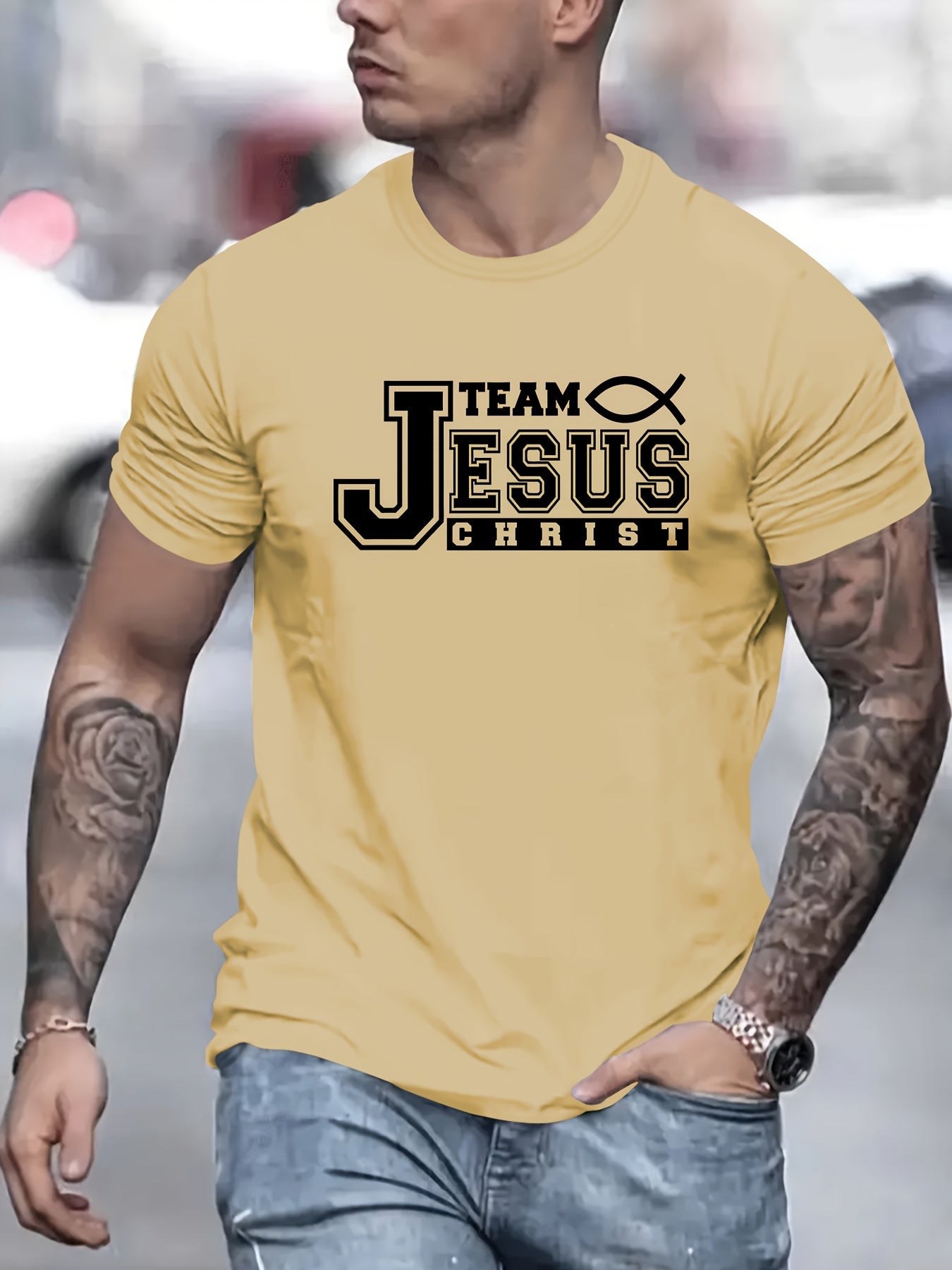 Team Jesus Christ Men's Christian T-shirt claimedbygoddesigns