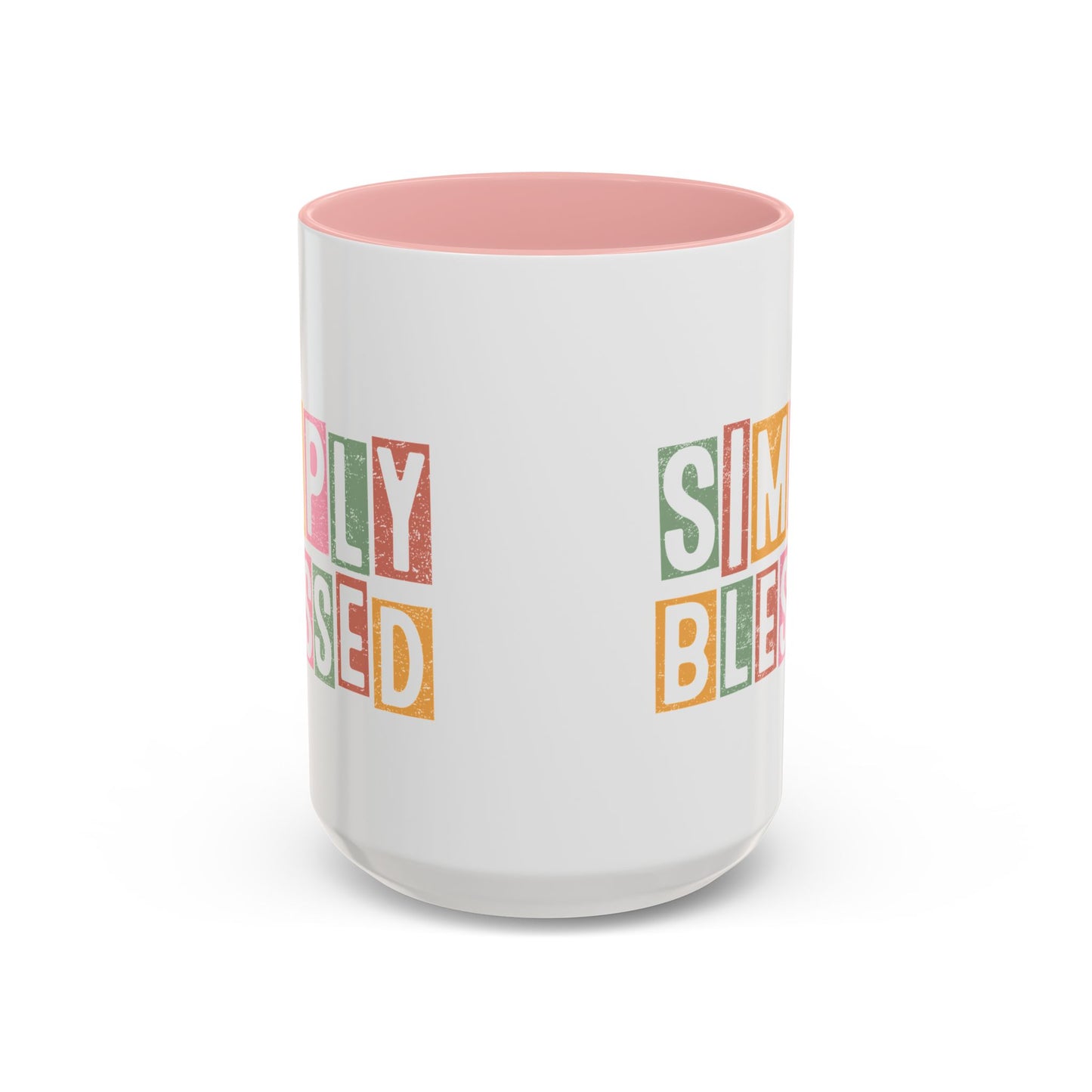 Christian Ceramic Mug- Simply Blessed Accent Coffee Mug (11, 15oz)