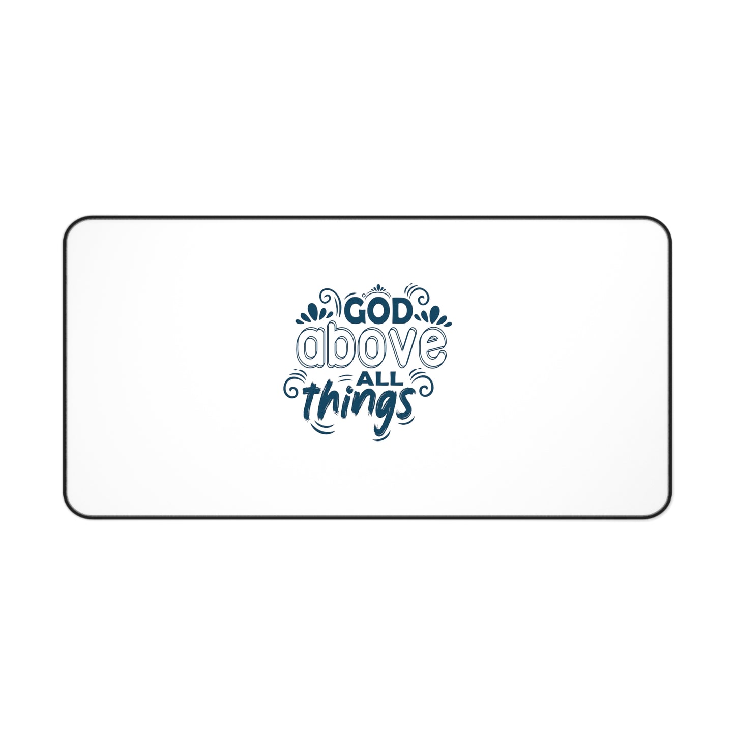 God Above All Things Christian Computer Keyboard Mouse Desk Mat