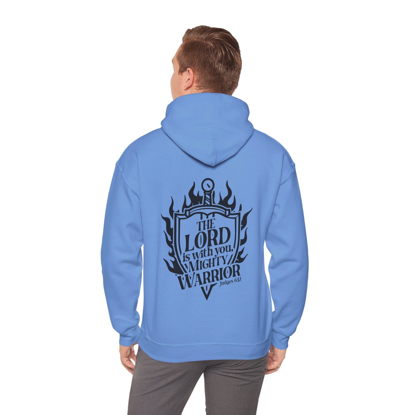 The Lord Is With You Mighty Warrior Unisex Christian Pullover Hooded Sweatshirt