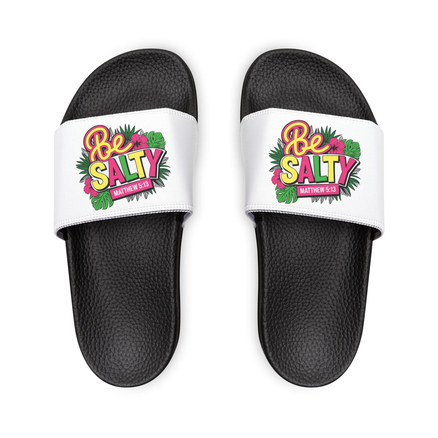 Colorful Youth Removable - Strap Sandals - Summer Fun, Beachwear, Casual Kids Slippers, Gift for Kids, Vacation Essentials, Be Salty Design - ClaimedbyGodDesigns