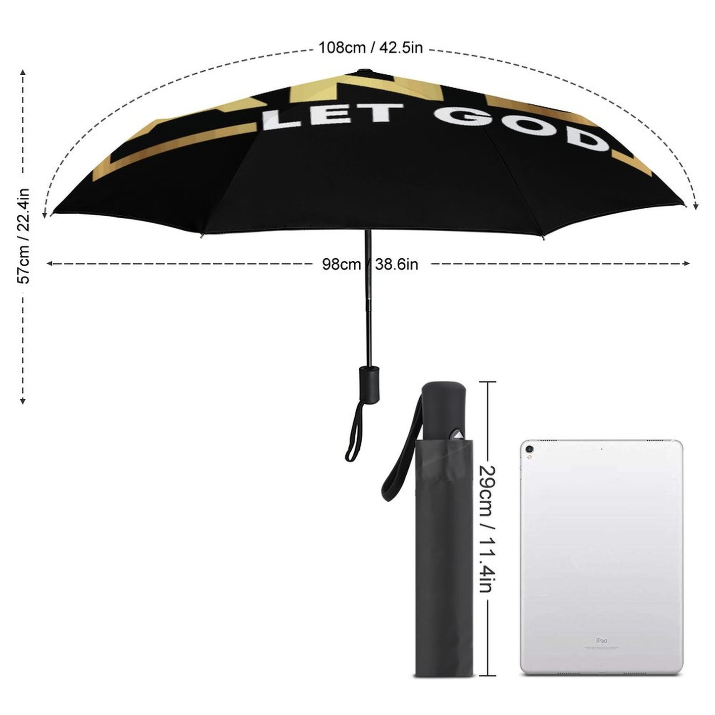 Let Go And Let God Christian Umbrella