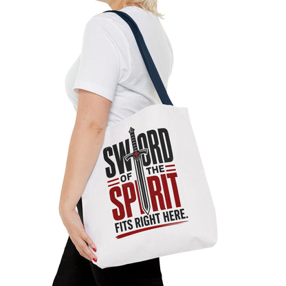 Sword of the Spirit Tote Bag — Christian Faith Inspirational Canvas Tote - ClaimedbyGodDesigns