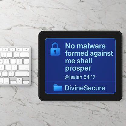 Inspirational Gaming Mouse Pad - Perfect for Gamers, Gift Ideas, Office Desk Accessories, Motivational Decor, Cybersecurity Enthusiasts - ClaimedbyGodDesigns