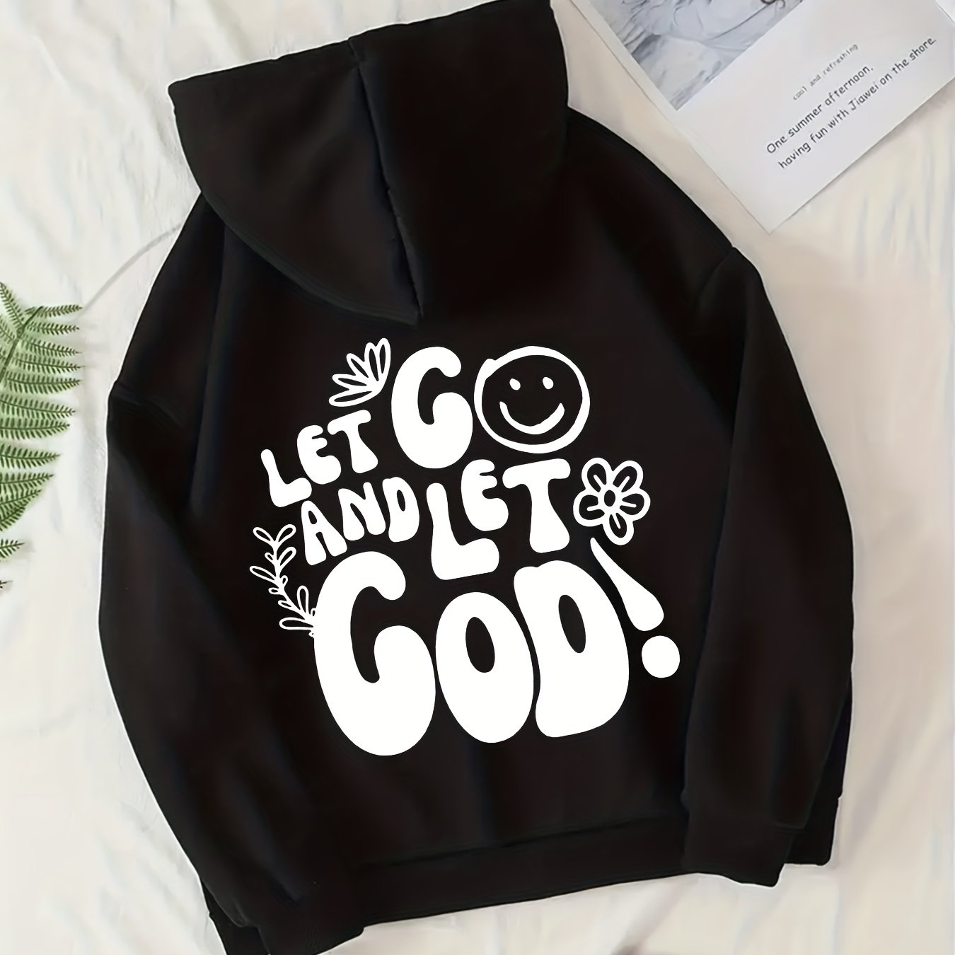 Let Go & Let God Youth Christian Pullover Hooded Sweatshirt claimedbygoddesigns