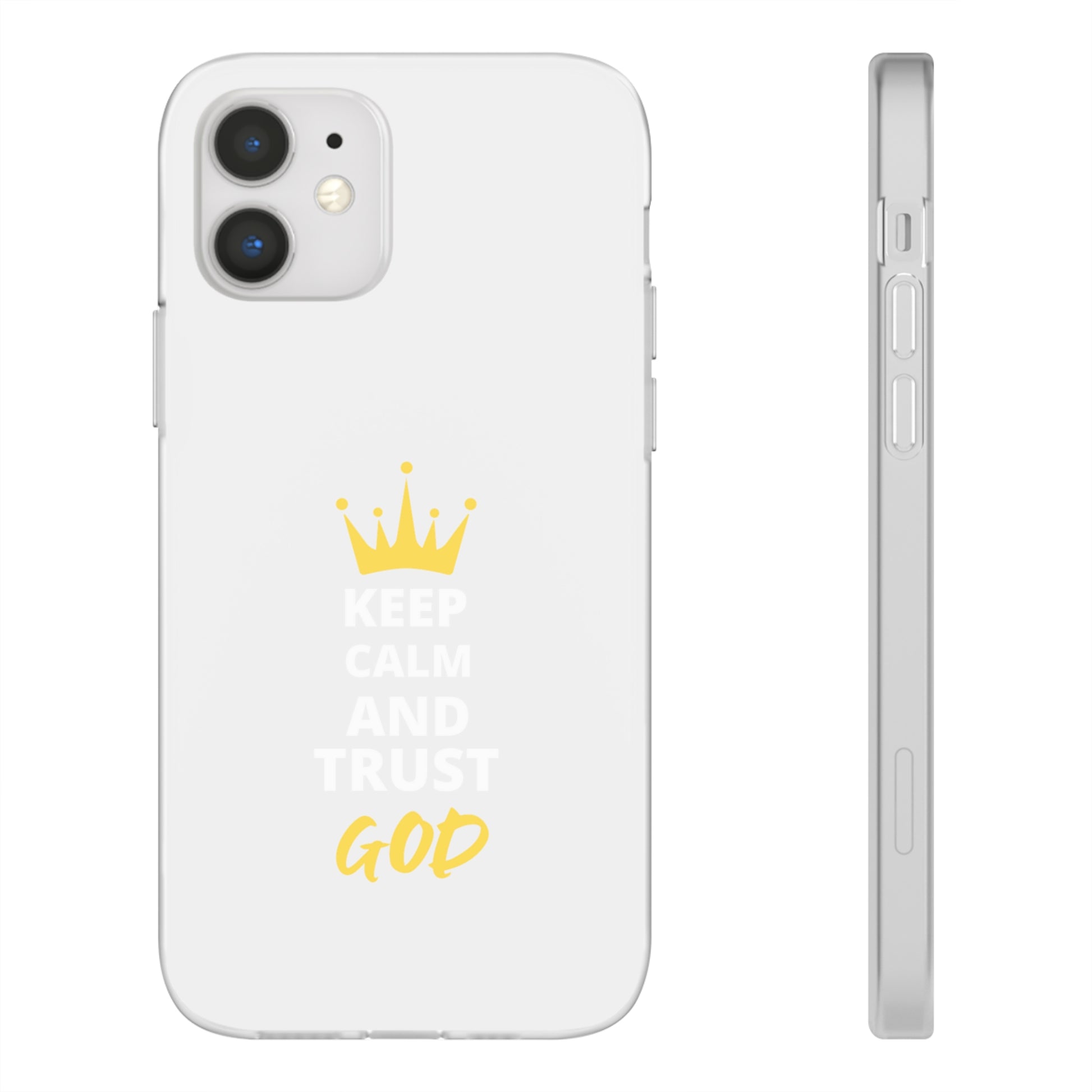 Keep Calm And Trust God Christian Flexi Phone Case Printify