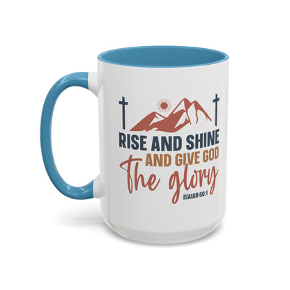 Christian Ceramic Mug - Give Him The Glory Accent Coffee Mug (11, 15oz)