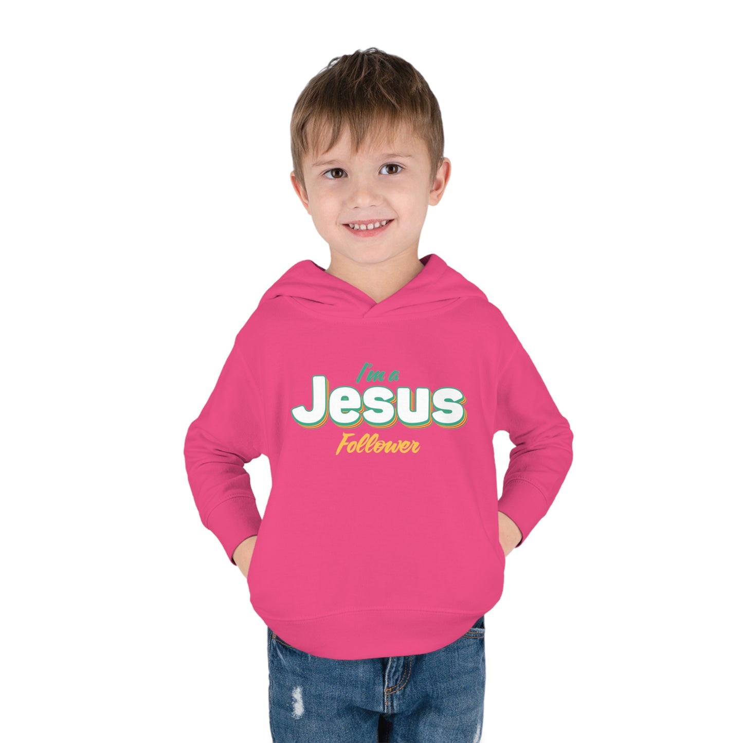 I'm A Jesus Follower Christian Toddler Pullover Fleece Hooded Sweatshirt