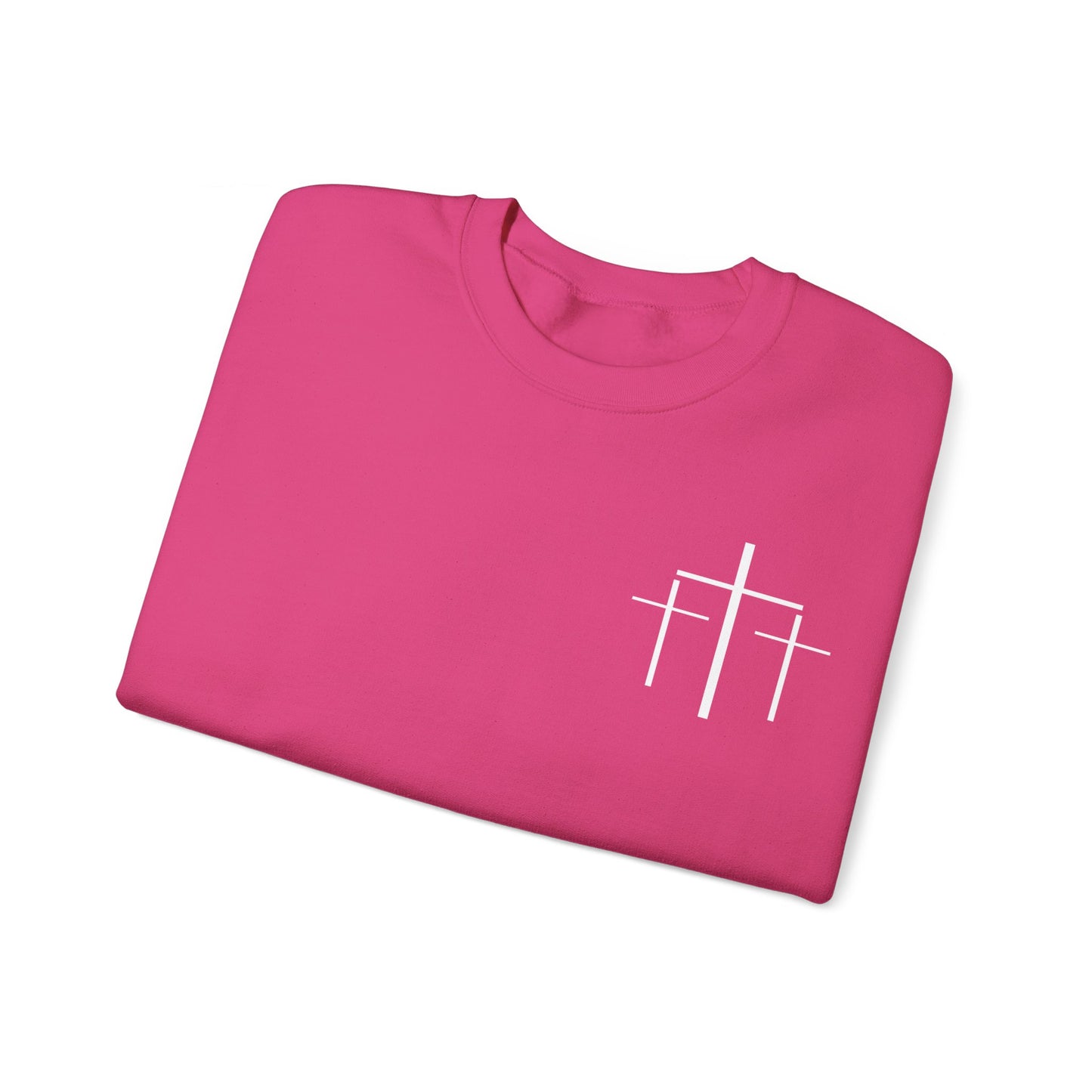 Faith Over Fear 3 Crosses  Unisex Heavy Blend™ Crewneck Christian Sweatshirt