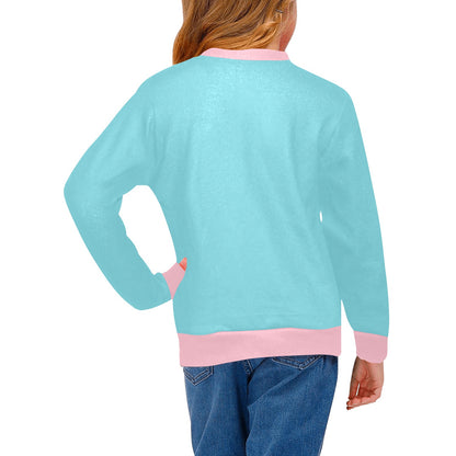Created With A Purpose Girls' All Over Print Crew Neck Sweater - ClaimedbyGodDesigns