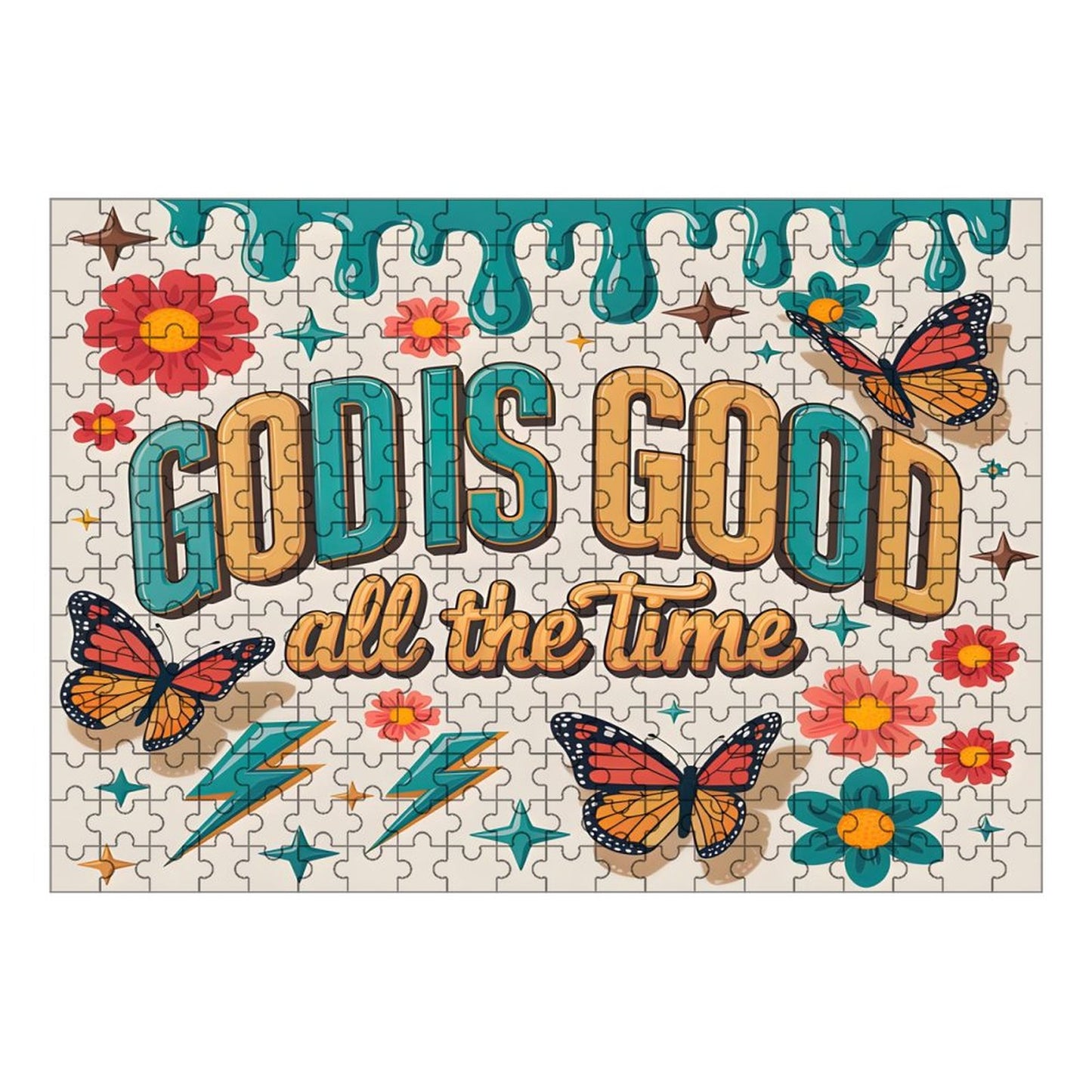 God Is Good All The Time Christian Horizontal Wooden Puzzle