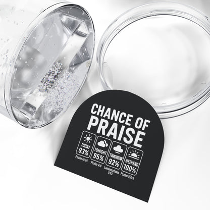 Christian Snow Globe, Religious Home Decor, Inspirational Gift, Christmas Decoration, Chance of Praise