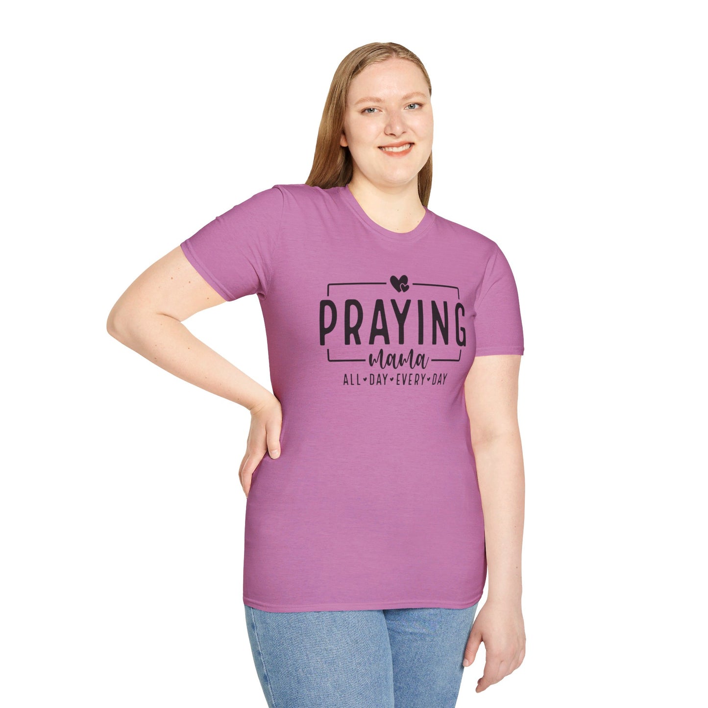 Praying Mama All Day Every Day Women's Christian T-shirt