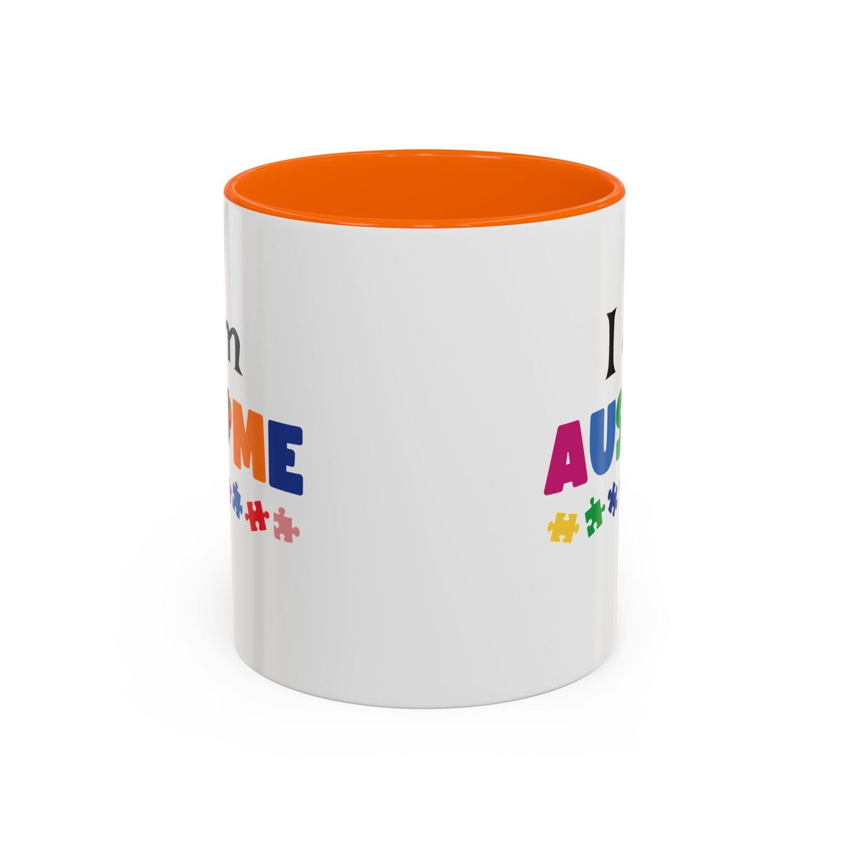 Inspirational Autism Coffee Mug - I am AUSome - 11oz/15oz Accent Mug