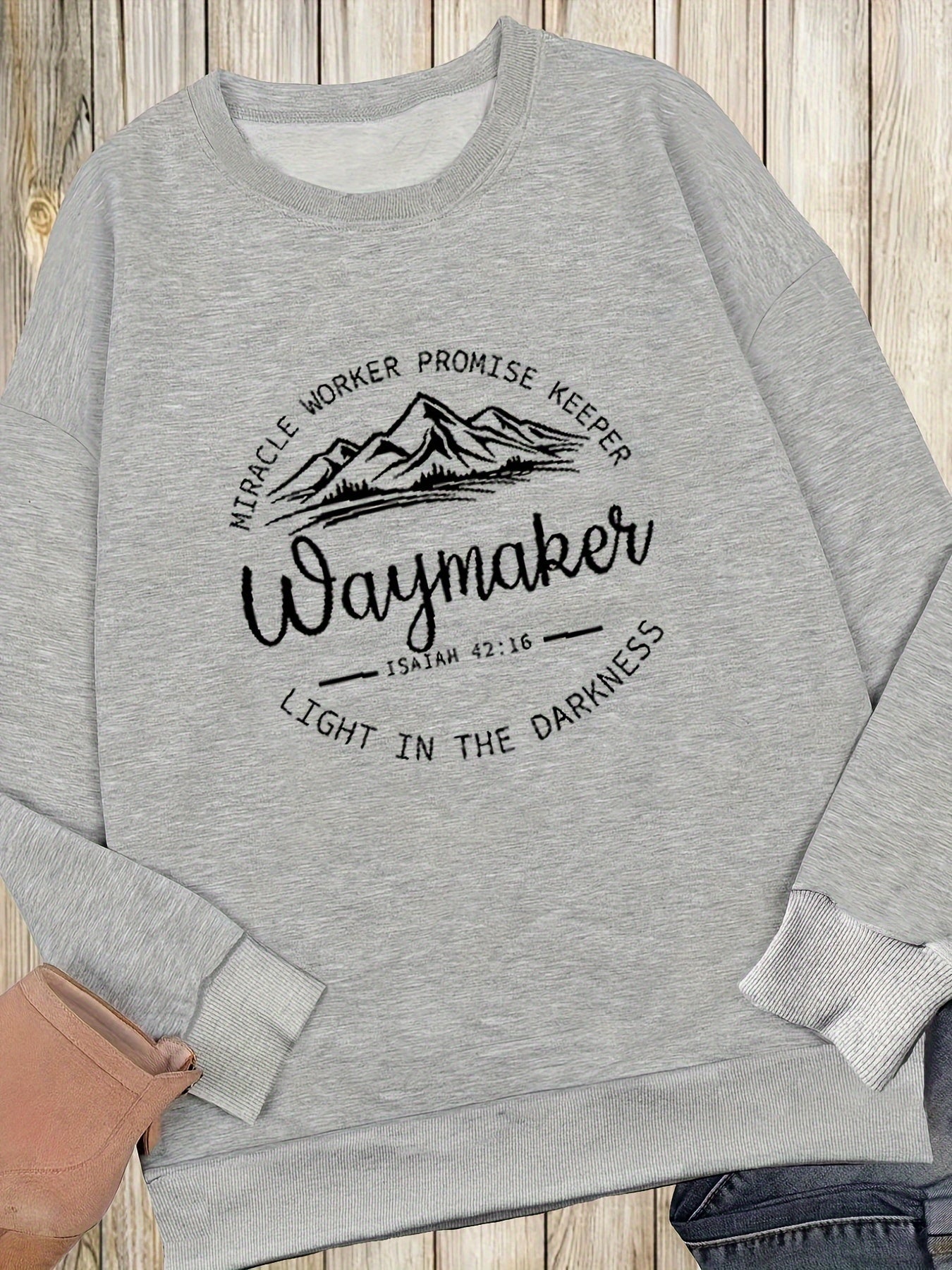 Isaiah 42:16 Waymaker Women's Christian Pullover Sweatshirt claimedbygoddesigns