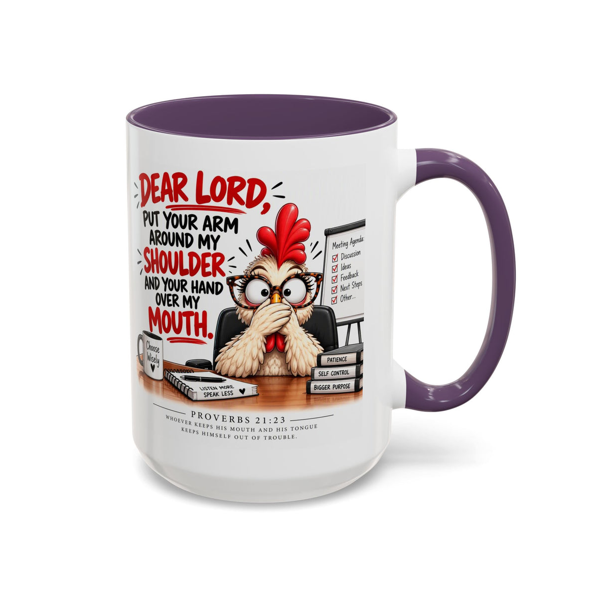Christian Coffee Mug — "Dear Lord, Put Your Arm Around My Shoulder" Inspirational Ceramic Mug