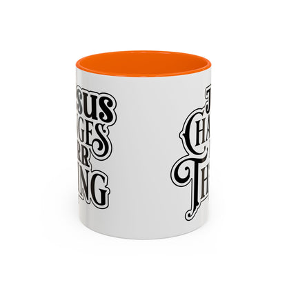 Inspirational Coffee Accent Mug - "He Changes Err Thang" - Perfect for Devotion and Gifts