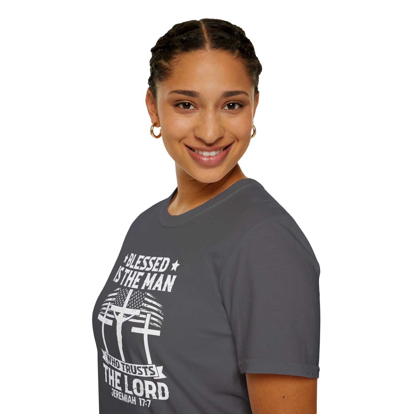 Blessed Is The Man Who Trusts In The Lord American Patriotic Christian Unisex T-shirt