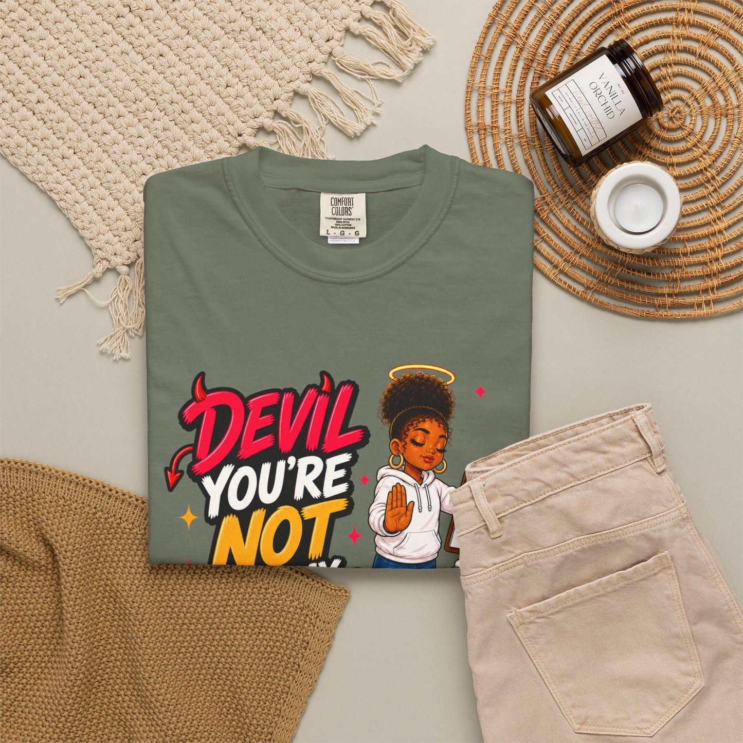 Devil You're Not On My Guest List T-Shirt - ClaimedbyGodDesigns