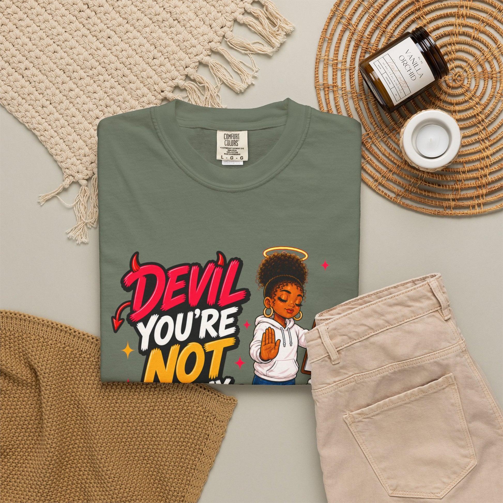 Devil You're Not On My Guest List T-Shirt - ClaimedbyGodDesigns