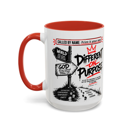 Different On Purpose Personalized Christian Coffee Mug — Called by Name Accent Mug (15oz)