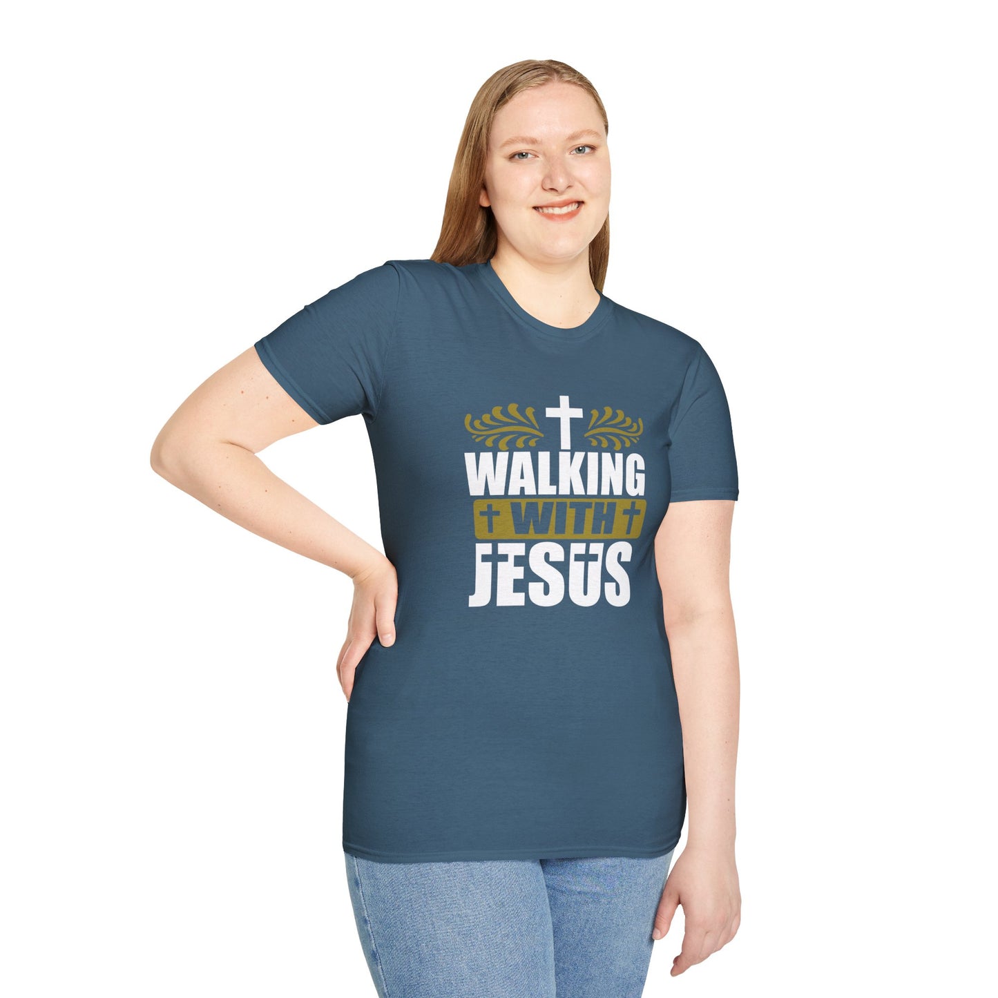 Walking With Jesus Unisex Christian T-shirt