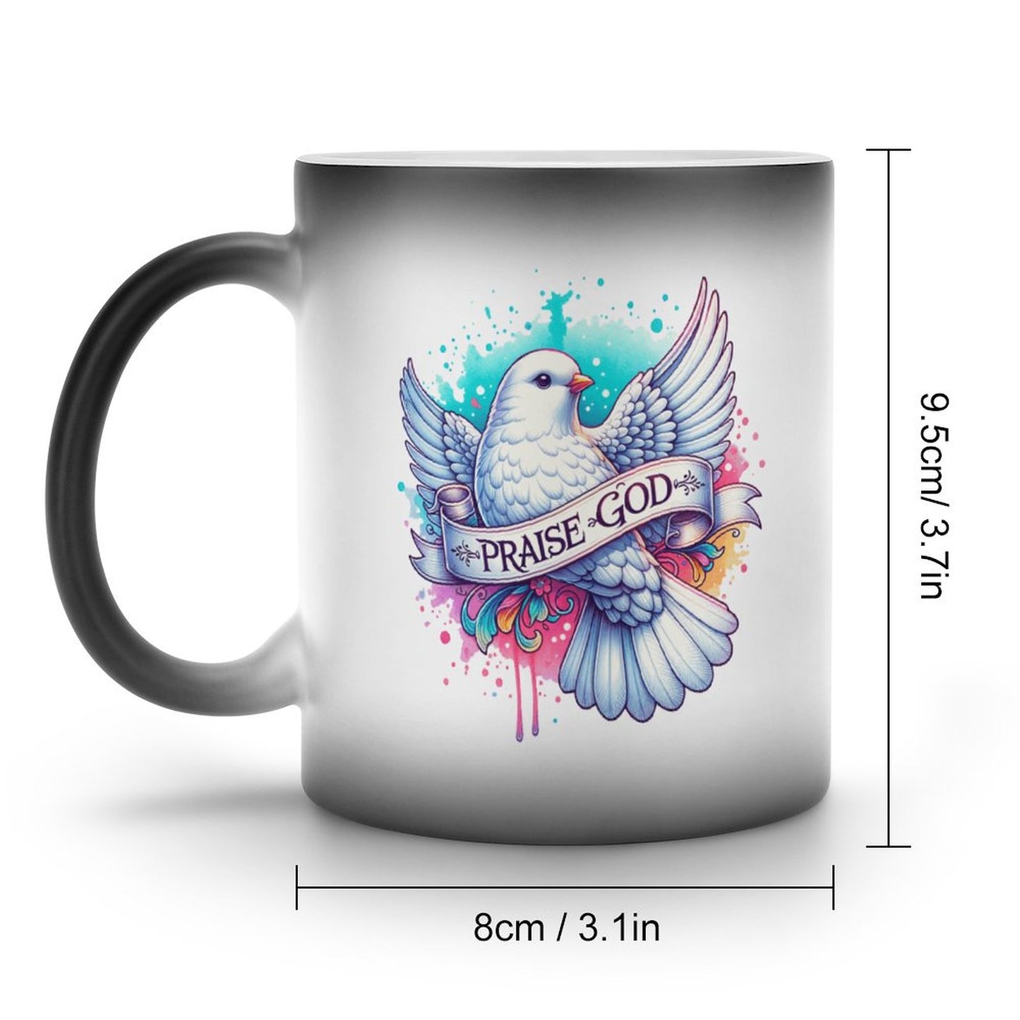 Praise God Christian Color Changing Mug (Dual-sided)