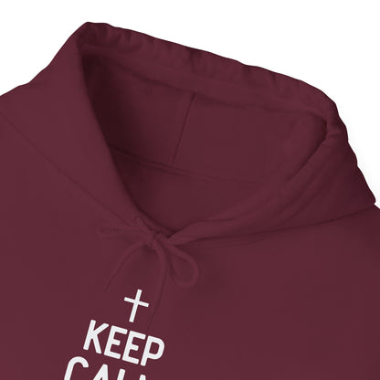 Keep Calm And Think What Would He Do (wwjd)Unisex Christian Hooded Pullover Sweatshirt