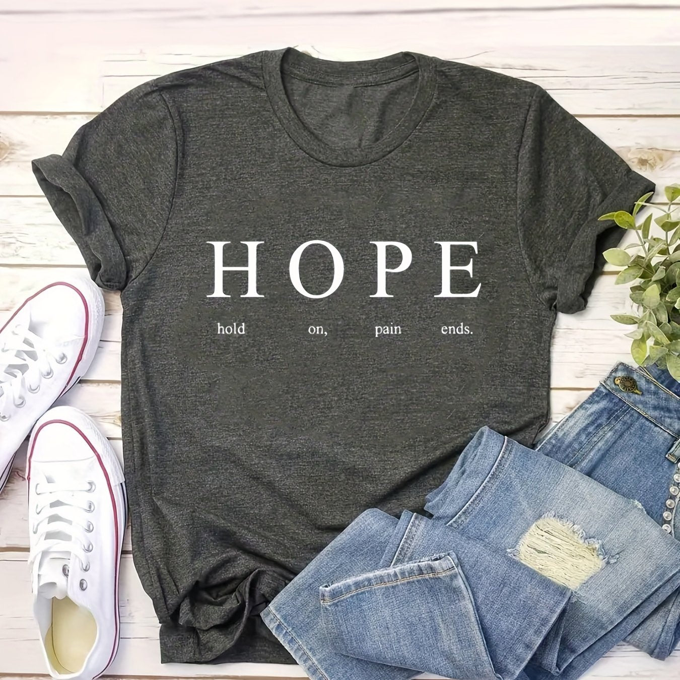 HOPE: Hold On Pain Ends Women's Christian T-shirt claimedbygoddesigns