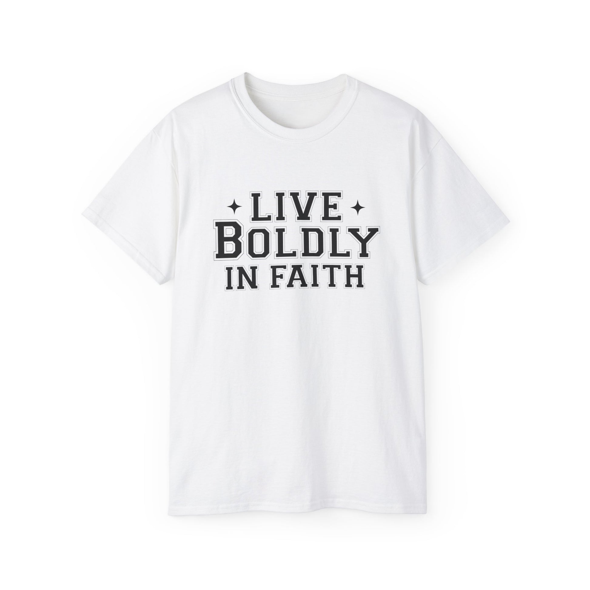 LIVE BOLDLY IN FAITH Unisex Christian Ultra Cotton Tee Printify