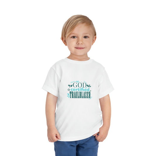 God Certified Trailblazer Toddler Christian T-Shirt Printify