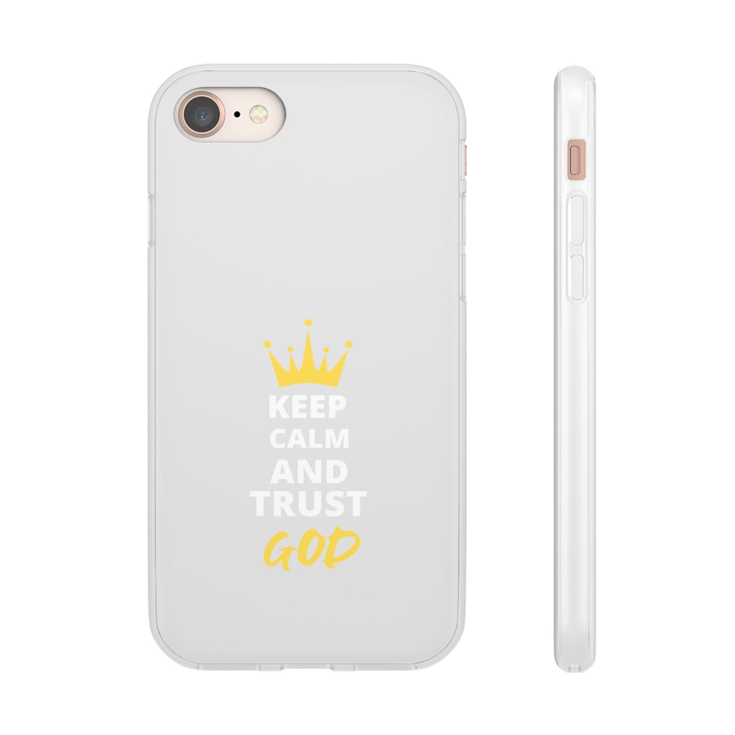 Keep Calm And Trust God Christian Flexi Phone Case Printify