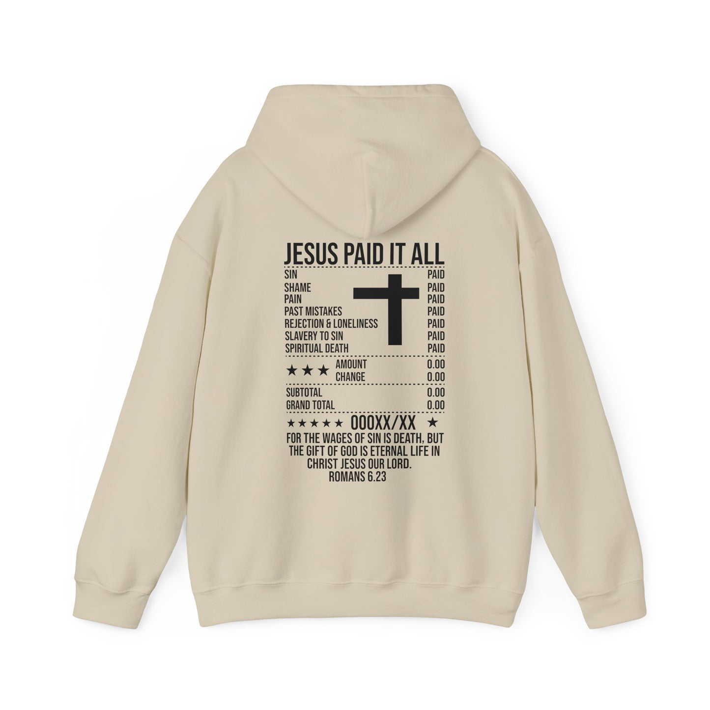 Paid In Full Jesus Paid It All Unisex Christian Hooded Pullover Sweatshirt