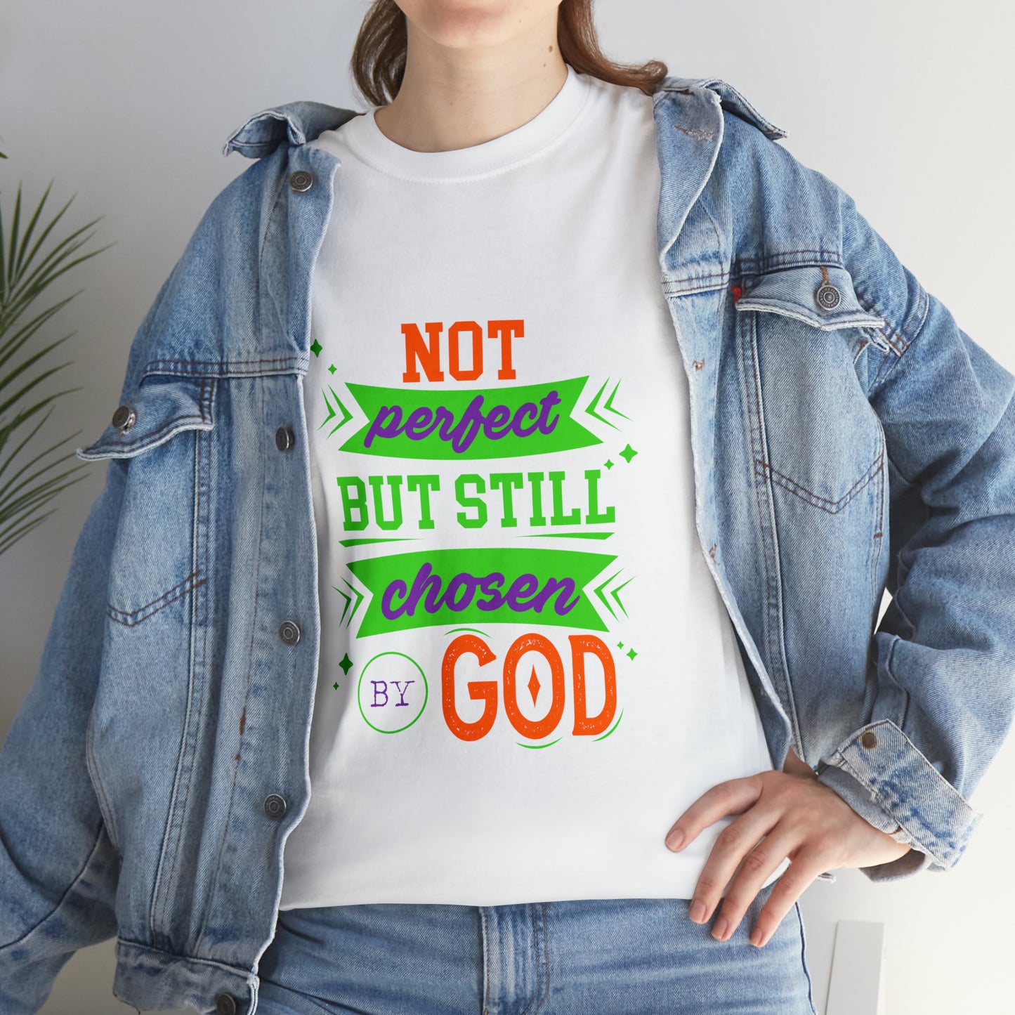 Not Perfect But Still Chosen By God Unisex Heavy Cotton Tee