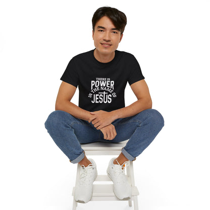 There Is Power In The Name Of Jesus Unisex Christian Ultra Cotton Tee Printify