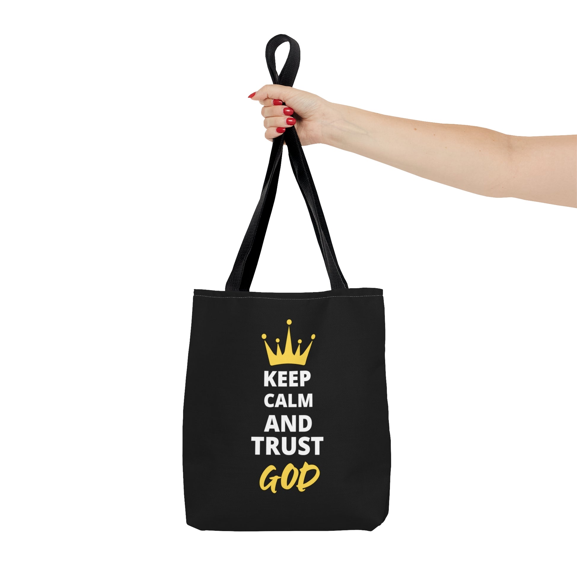 Keep Calm And Trust God Christian Tote Bag Printify