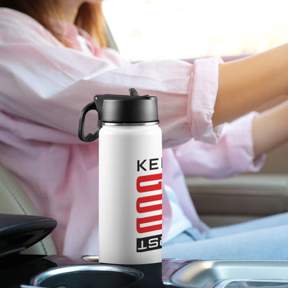 Keep Him First Insulated Christian Water Bottle with Straw Lid (18oz) - ClaimedbyGodDesigns