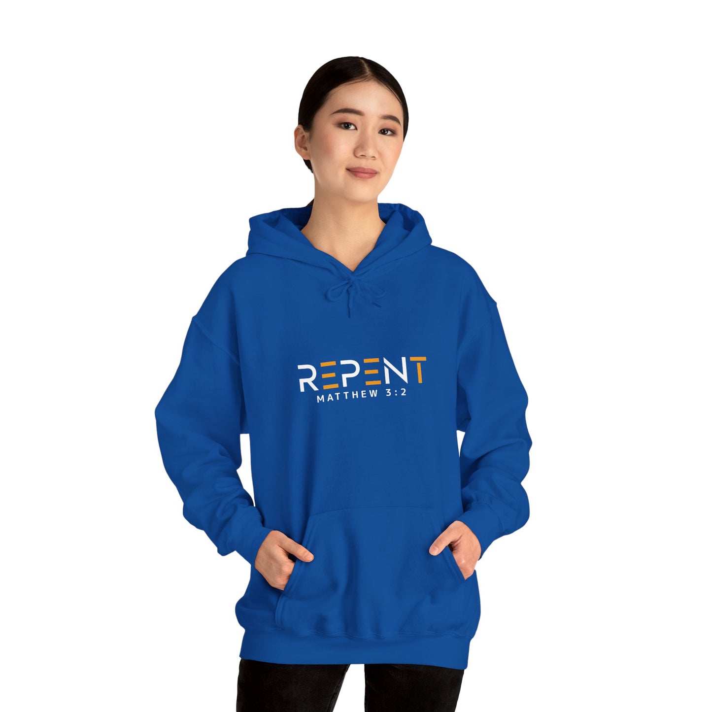 Repent Christian Unisex Hooded Pullover Sweatshirt