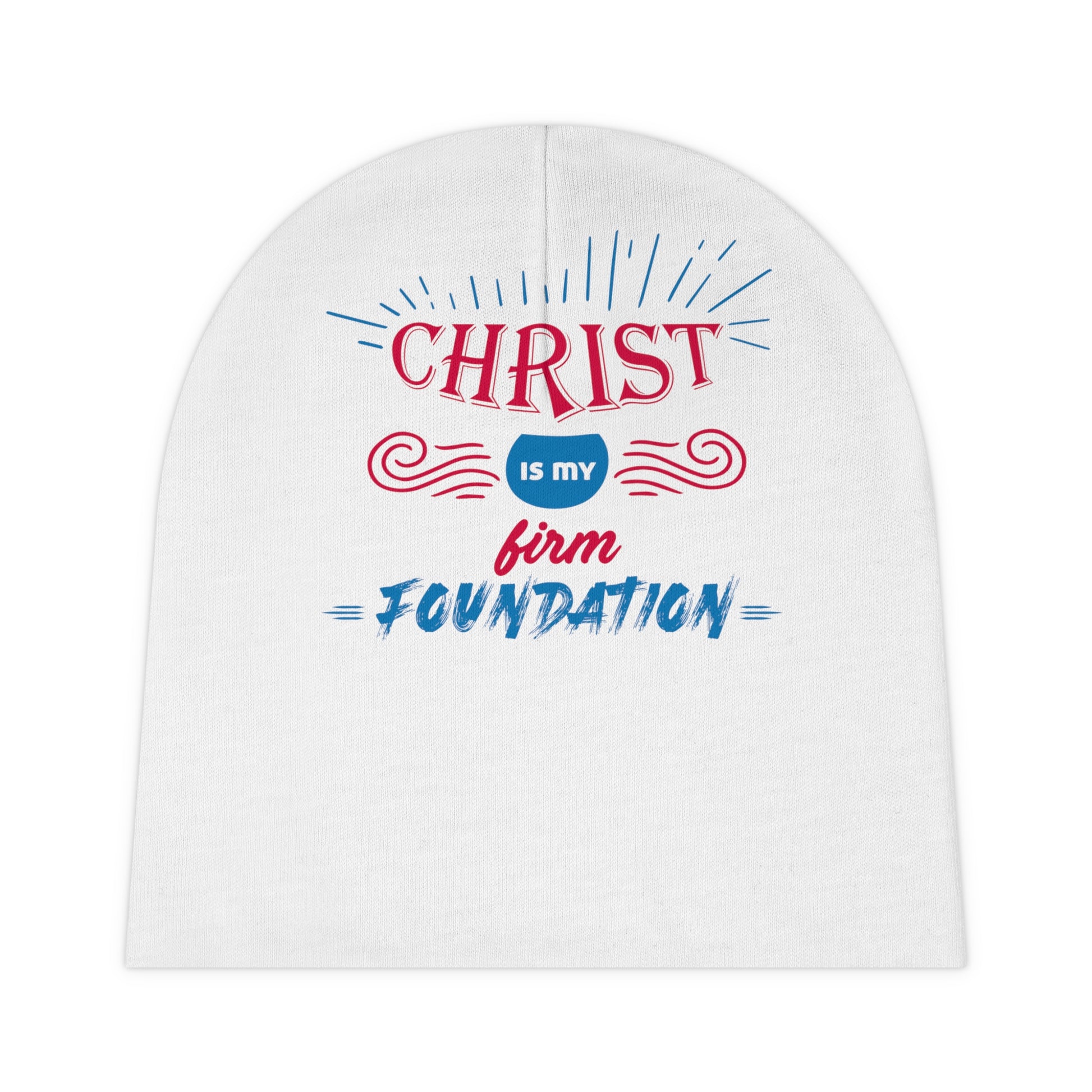 Christ Is My Firm Foundation (2) Baby Beanie (AOP) Printify