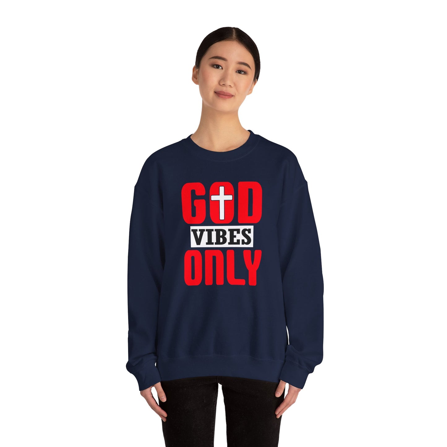 God Vibes Only Unisex Heavy Blend™ Crewneck Christian Sweatshirt