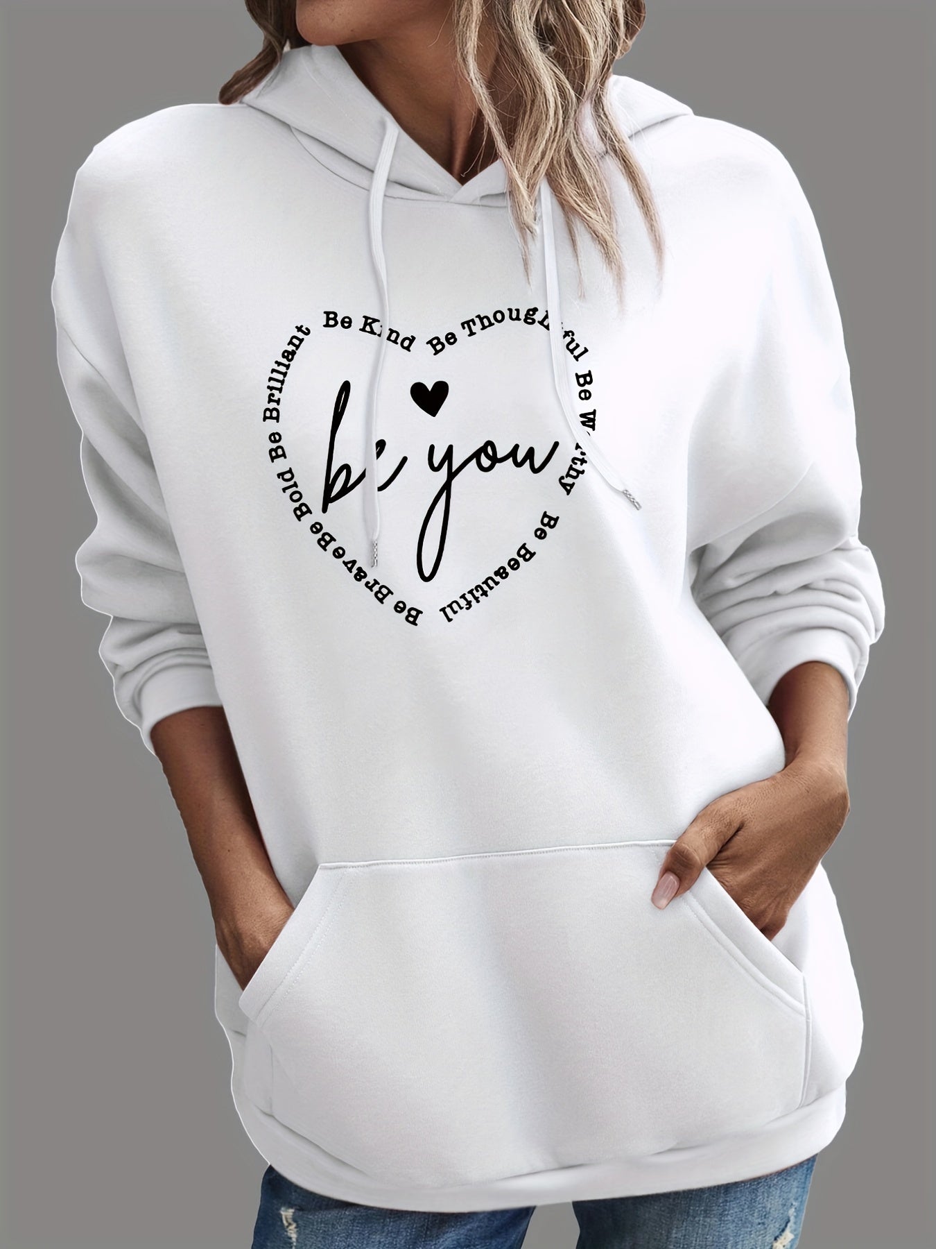 Be You Women's Christian Pullover Hooded Sweatshirt claimedbygoddesigns