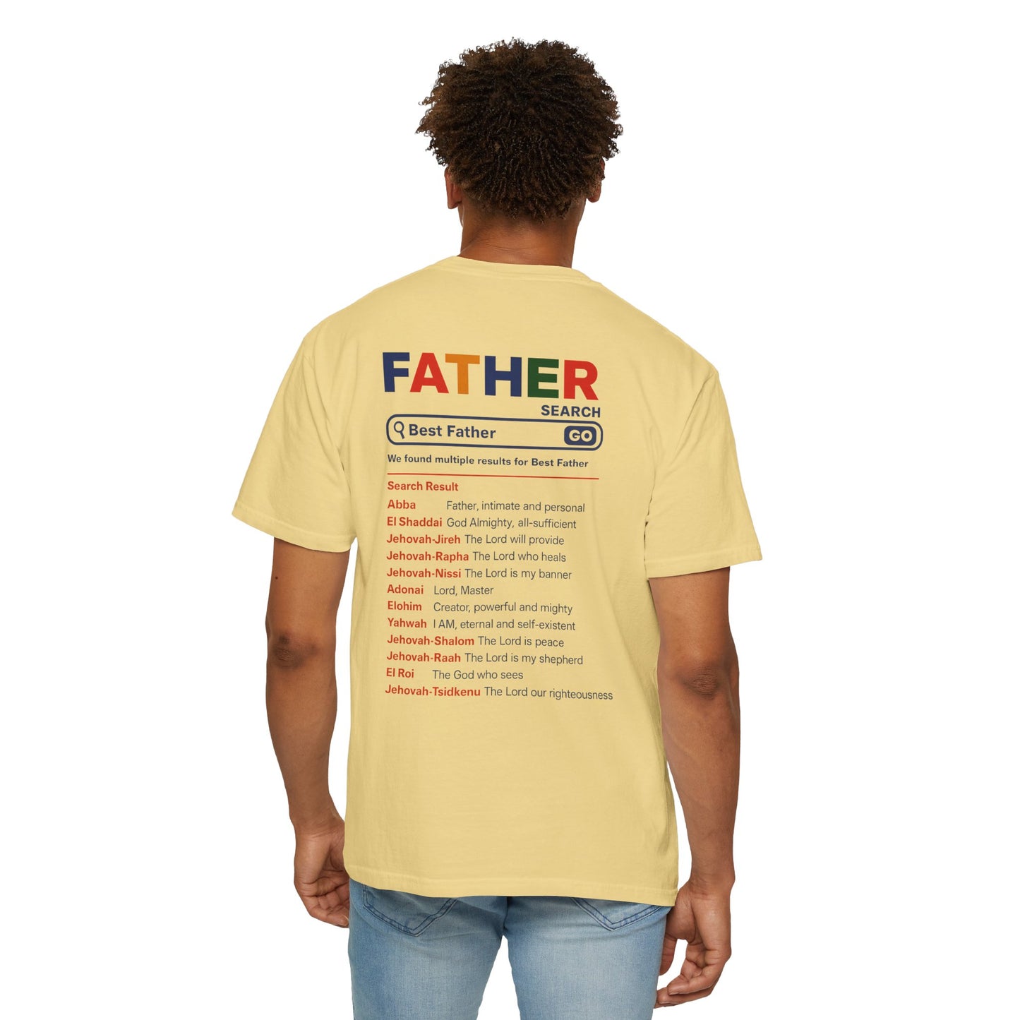 Best Father Garment - Dyed T-Shirt, Funny Dad Tee, Personalized Gift for Father's Day, Trendy Father's Day T-Shirt, Parenting Humor - ClaimedbyGodDesigns