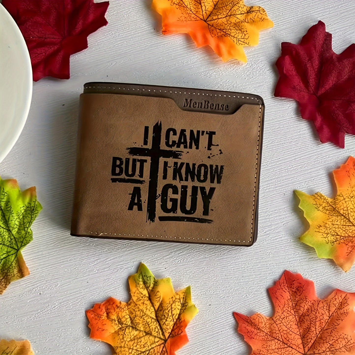 I Can't But I Know A Guy Men's PU Christian Leather Wallet claimedbygoddesigns