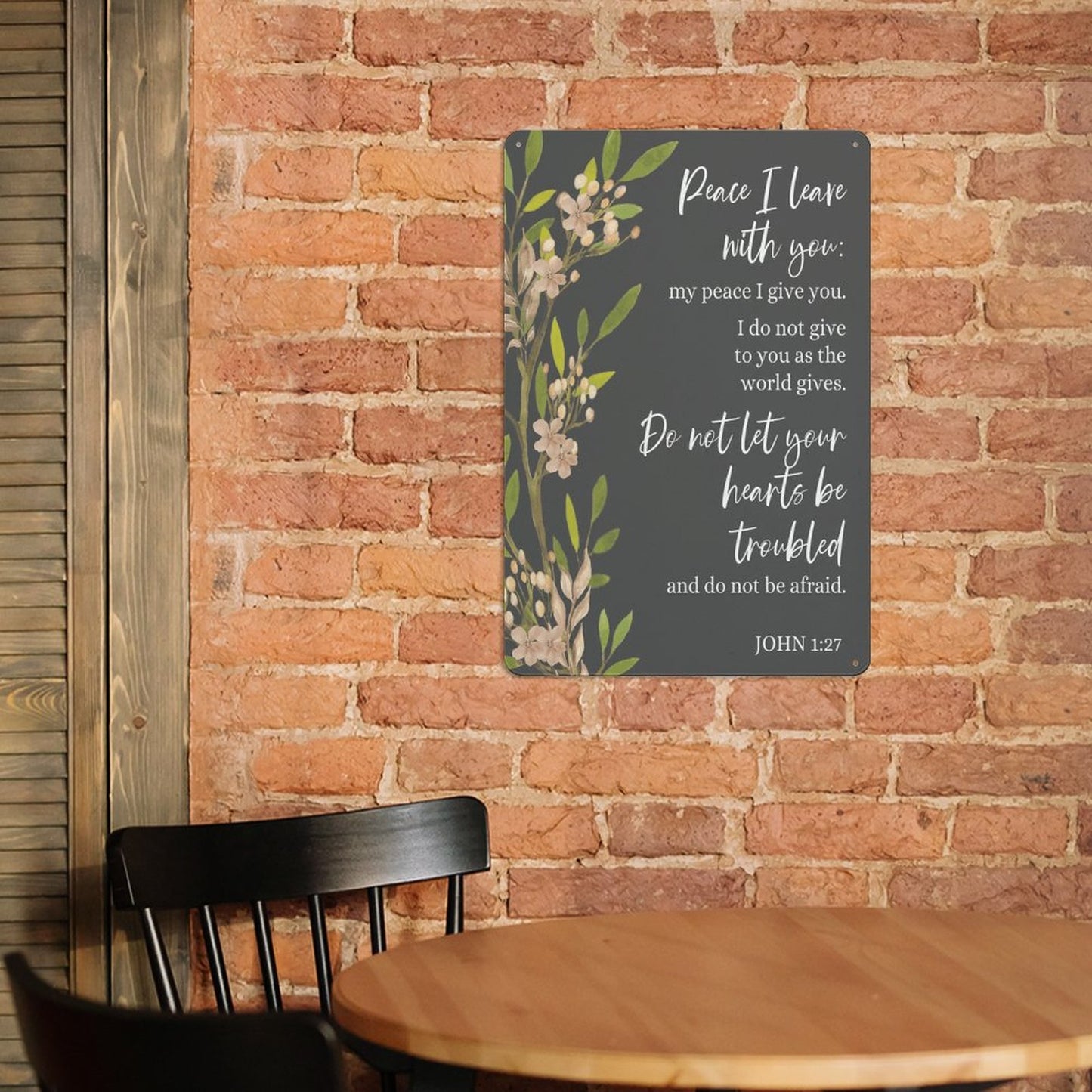 Peace I Leave With You Christian Metal Sign 11.8"x7.9"