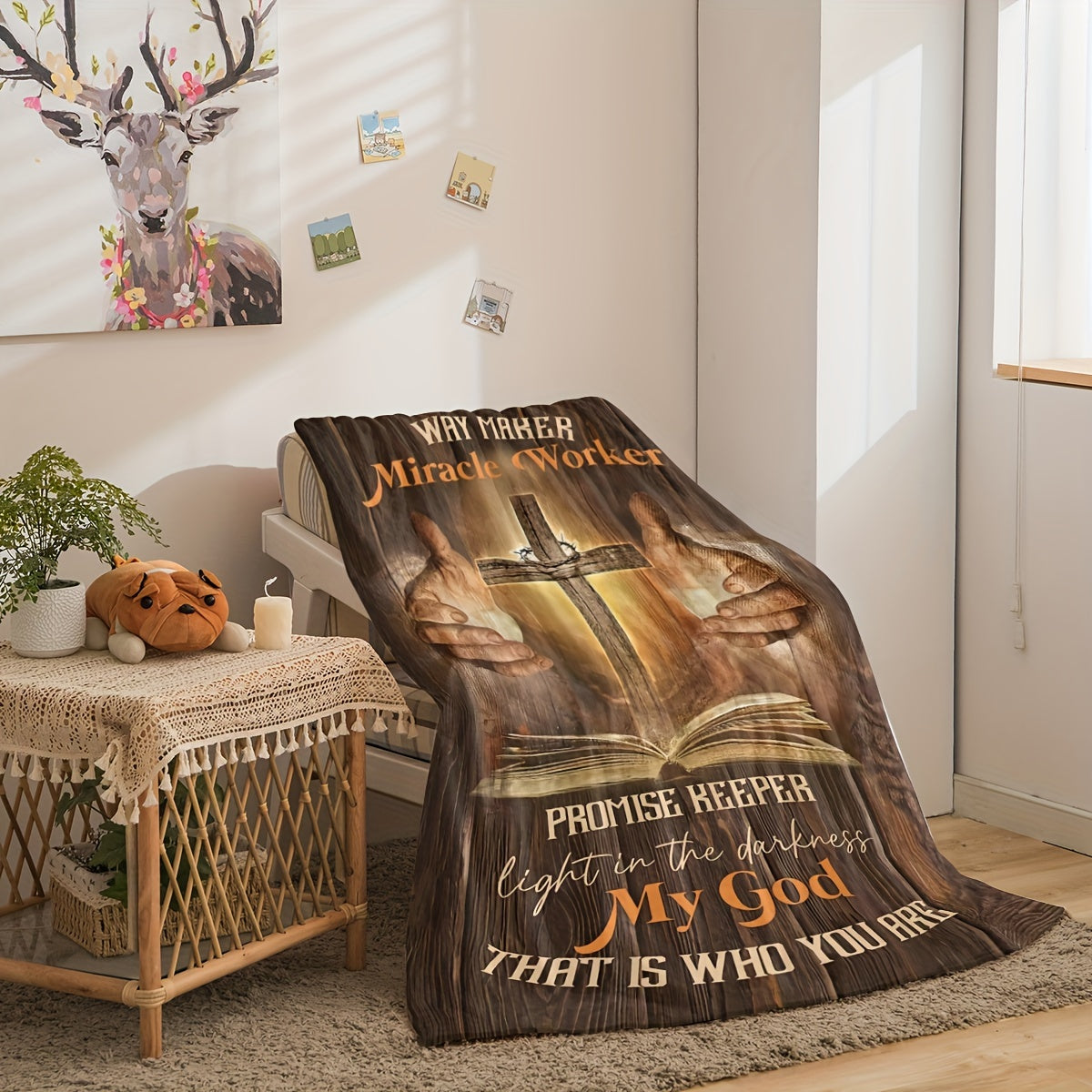WayMaker My God That Is Who You Are Christian Flannel  Blanket claimedbygoddesigns