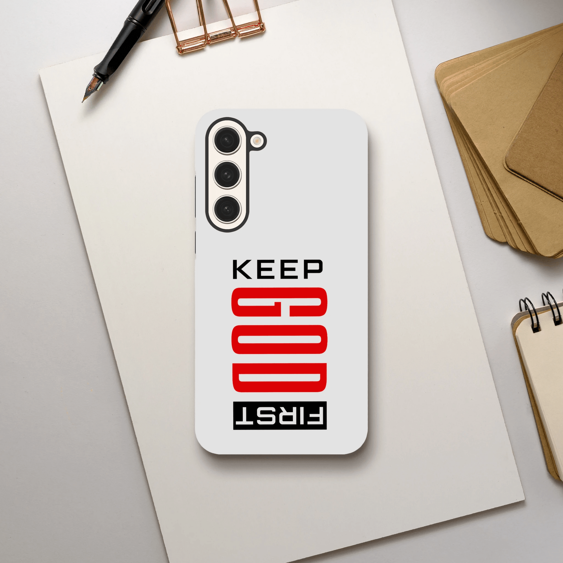 Keep Him First Christian Tough Phone Case For Samsung Galaxy - ClaimedbyGodDesigns