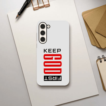 Keep Him First Christian Tough Phone Case For Samsung Galaxy - ClaimedbyGodDesigns