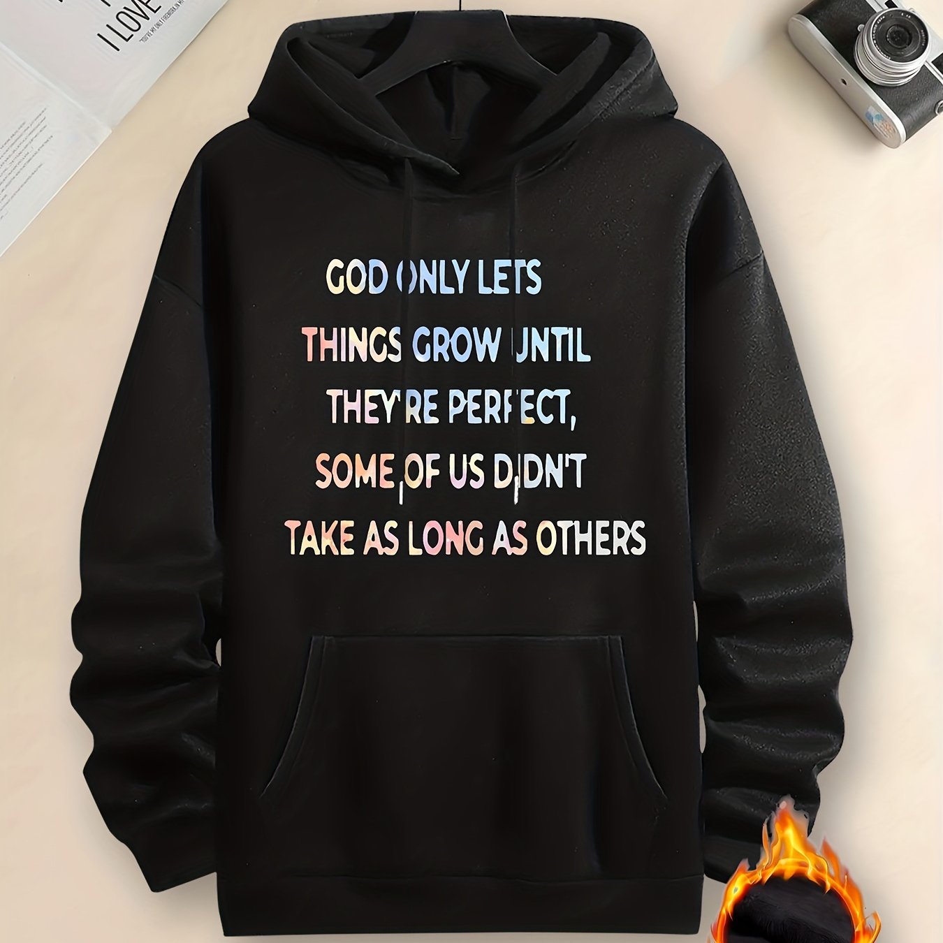 God Only Let's Things Grown Until They're Perfect Men's Christian Pullover Hooded Sweatshirt claimedbygoddesigns