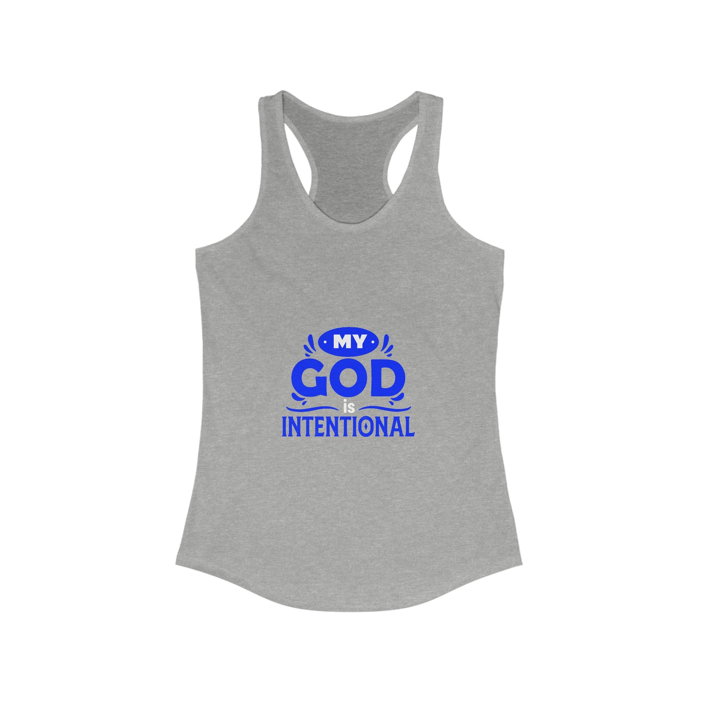 My God Is Intentional  Slim Fit Tank-top