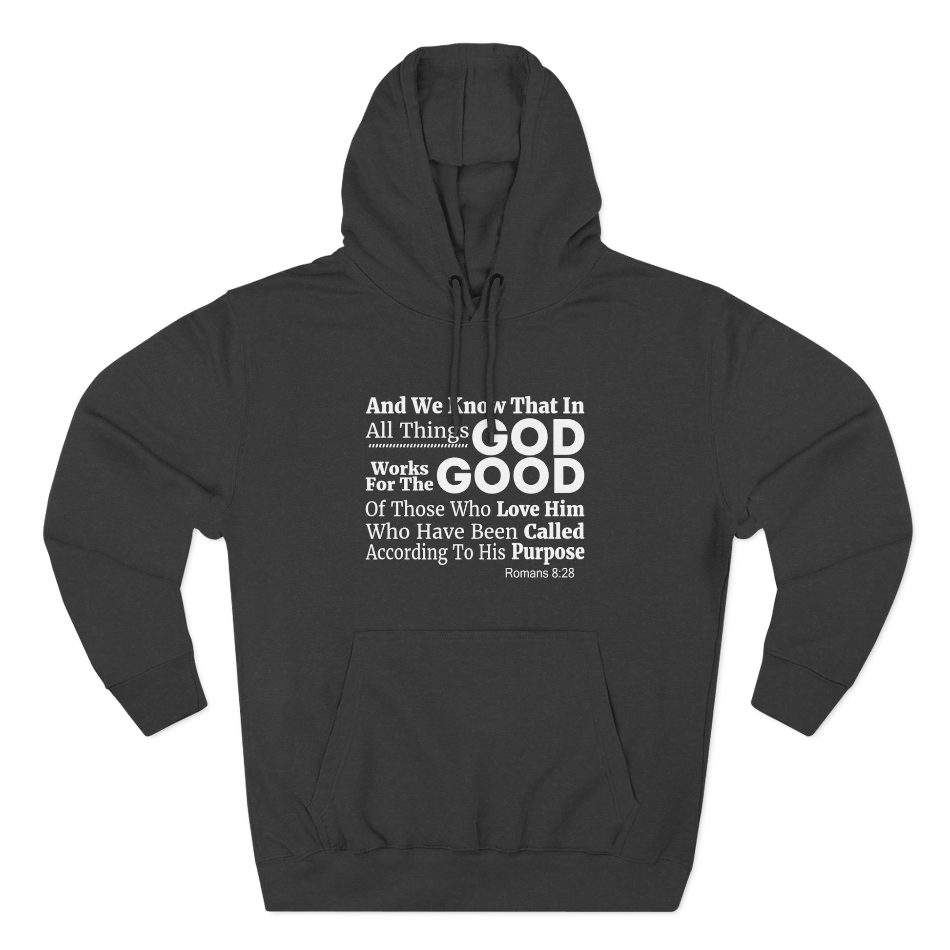 Inspirational Three - Panel Fleece Unisex Hoodie, Christian Apparel, Cozy Sweatshirt, Gift for Believers, Scripture Hoodie - ClaimedbyGodDesigns